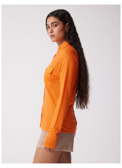 Chemise lin Milia TANGERINE