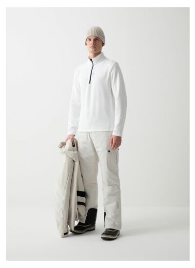 Polaire de ski stretch avec demi-ouverture zippée