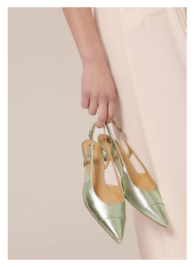 Escarpins Kaia-Vert en Cuir