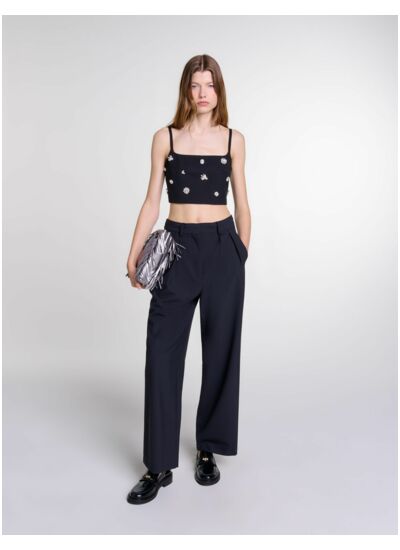 Pantalon large avec ceinture