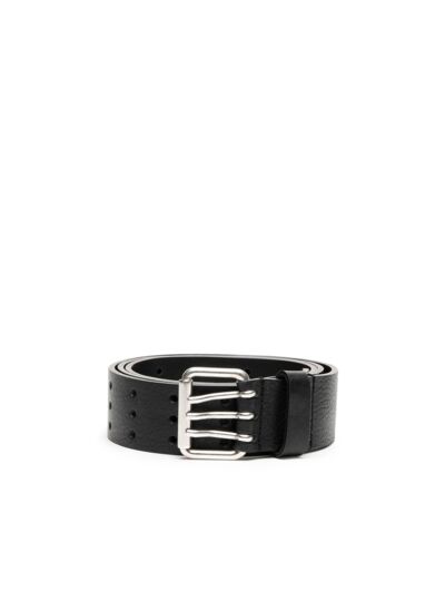 Ceinture en cuir avec triple boucle à ardillon