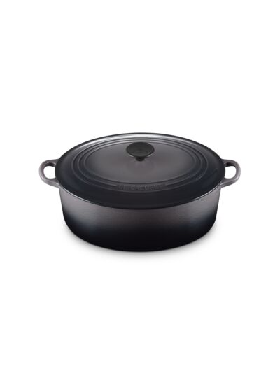 Cocotte ovale 31cm en fonte émaillée flint*