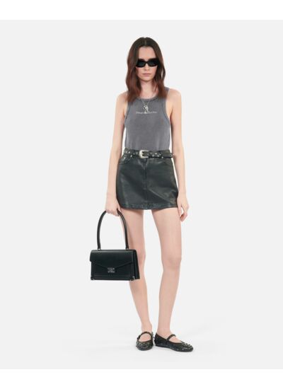 Débardeur Noir Sérigraphie Dangerous But Fun Femme