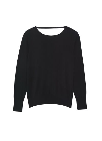 Pull Afida Pull dos nu cachemire col rond femme