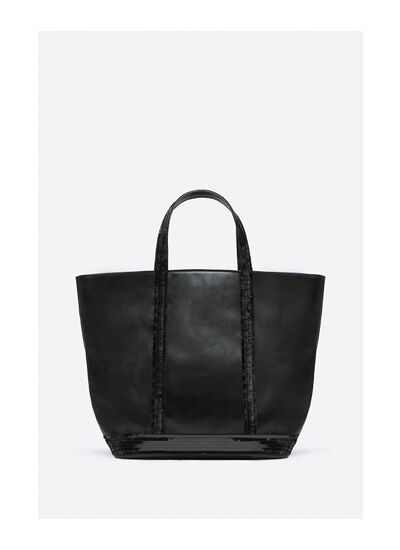Cabas M Cuir et Paillettes Made In Italy