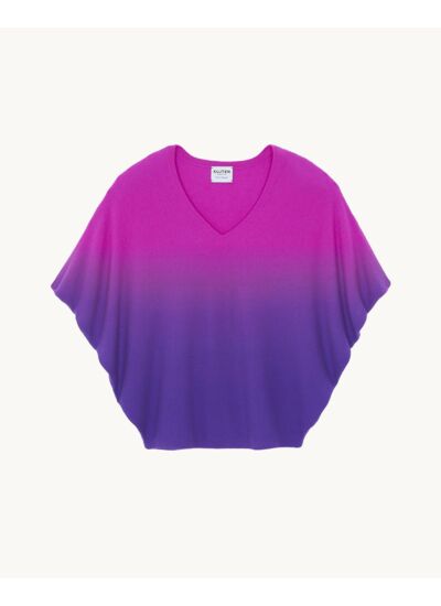 Top Wabibi Top col v oversize sans manches cachemire