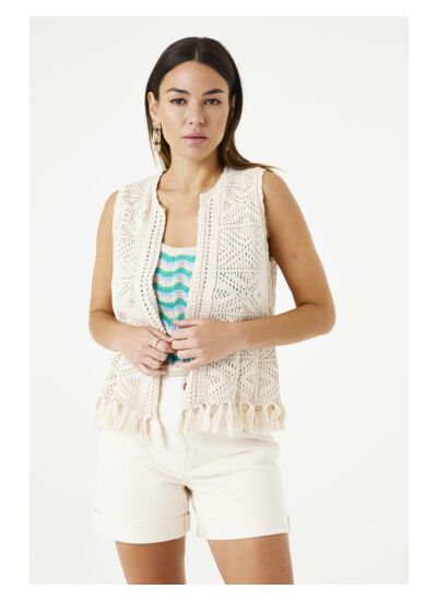 Women Vest Brown