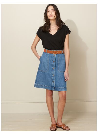 T-SHIRT V LIN VISCOSE
