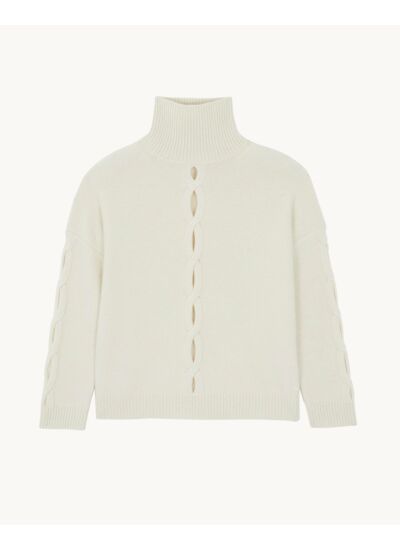 Pull Louane blanc vintage