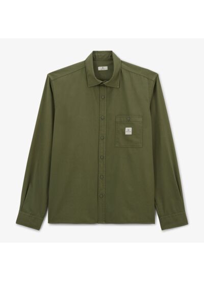 Chemise regular vert avocat gauffrée