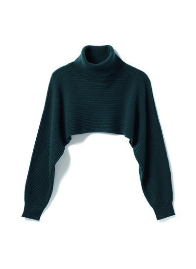 Boléro col roulé à côtes - Accessoire - VERT ZURICH