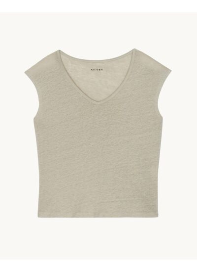 T-Shirt Karol T-shirt col v sans manches lin