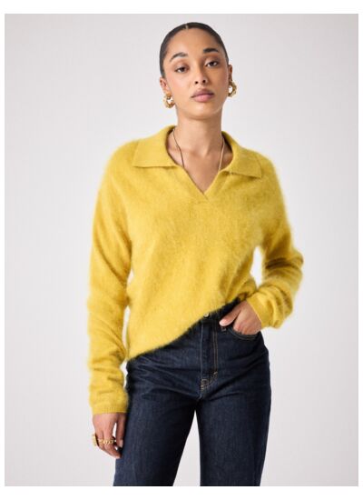 Roxane a brossé un pull en cachemire MIEL