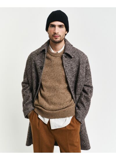 Pull ras du cou en laine mouchetée