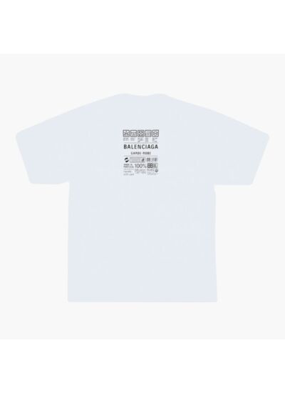 Balenciaga T-Shirt Care Label Blanc