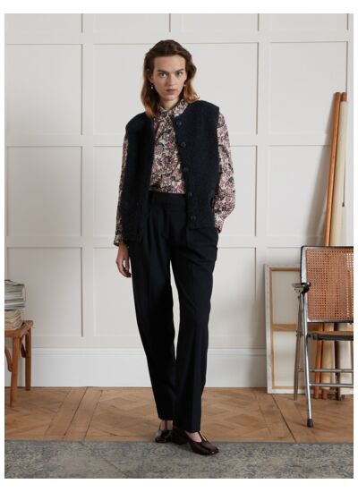 CHEMISE COL FROUFROU IMPRIMEE