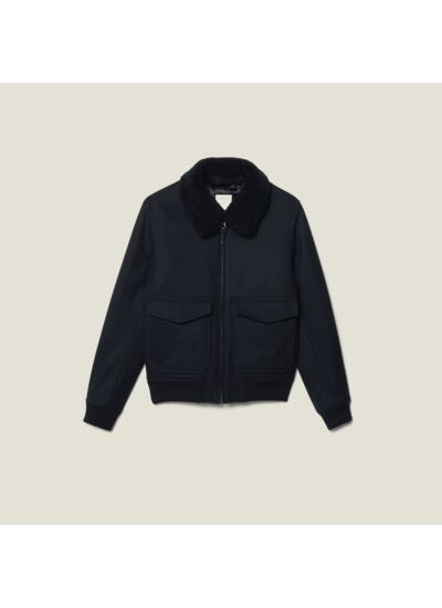 Blouson aviateur col mouton