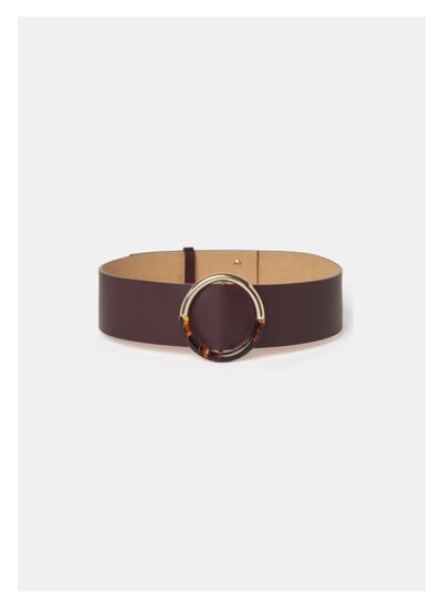 Ceinture Lauren-Bordeaux en Cuir De Vachette