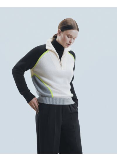 Pull Col Camionneur Bicolore