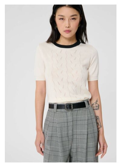 Pull Pontaven-Ecru en Laine Merinos Extrafine