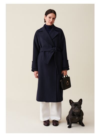 Manteau laine esprit trench-coat
