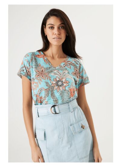 Women T-shirt Blue