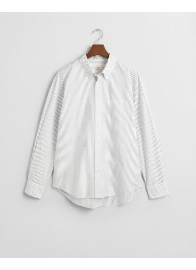 Relaxed Fit Striped Heritage Poplin