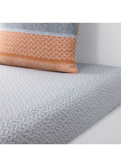 Olivier Desforges - Drap housse en satin de coton lavé gris, Tuamotu