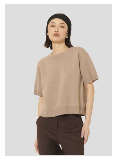 Pull Pamelia-Noisette en Laine Merinos Extrafine