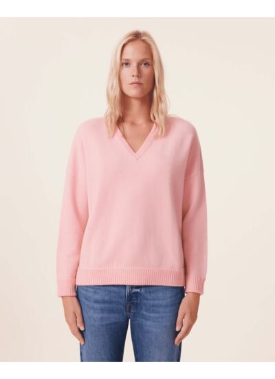 Pull Kiki Pull Cachemire Col V Oversize Femme, 4 fils