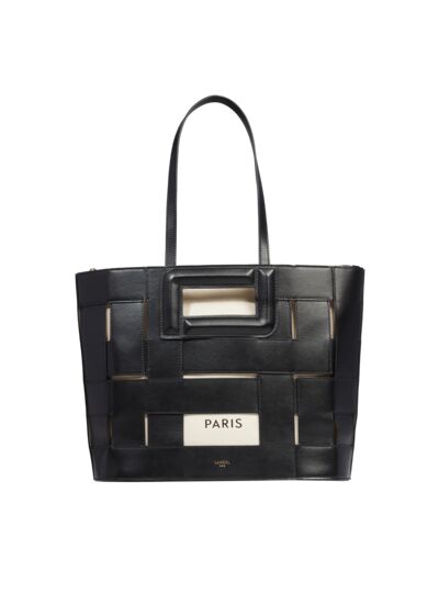 ANGELE CUIR DE LANCEL - SAC CABAS M - Noir