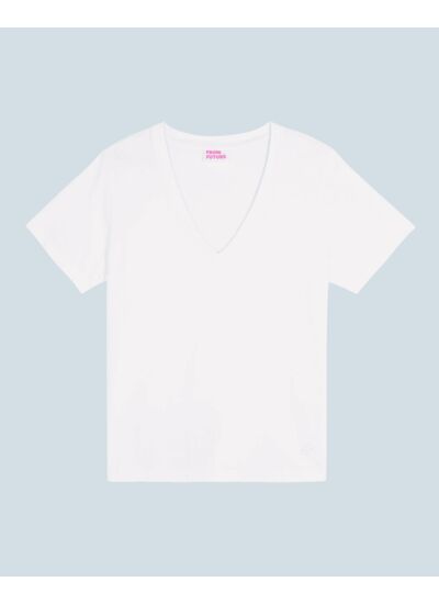 T-shirt Col V Manches Courtes