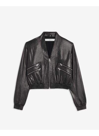Blouson Col Ven Cuir Brita