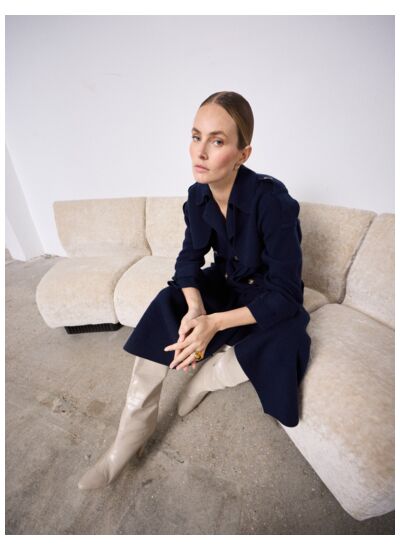 Trench laine cachemire Talia MARINE