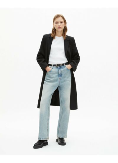 Manteau Mi Long Avec Details Surpiqure