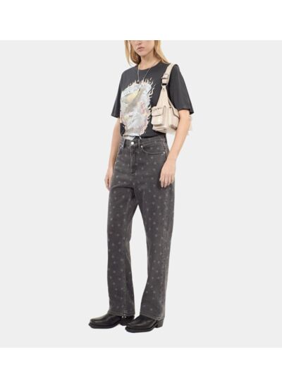 Jean Boyfriend Imprimé Étoiles Femme