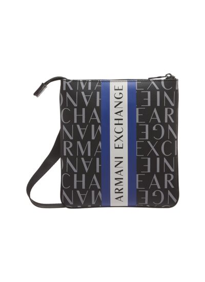 Sac bandoulière plat pour homme - nero