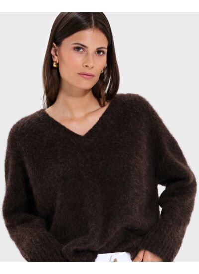 Pull Nuvola Chocolat en Alpaga