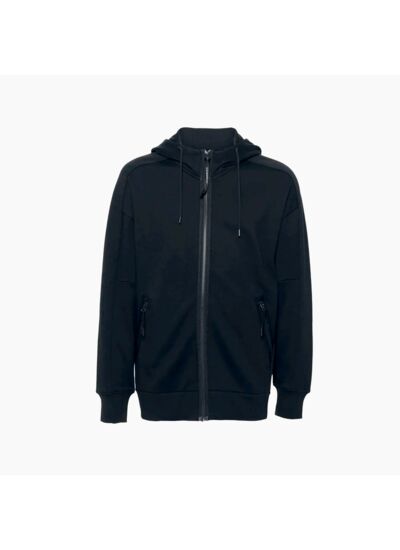 CP Company Hoodie Zip Goggle Bleu Marine