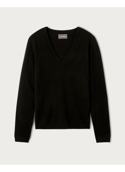 Pull V cintré - Femme - NOIR