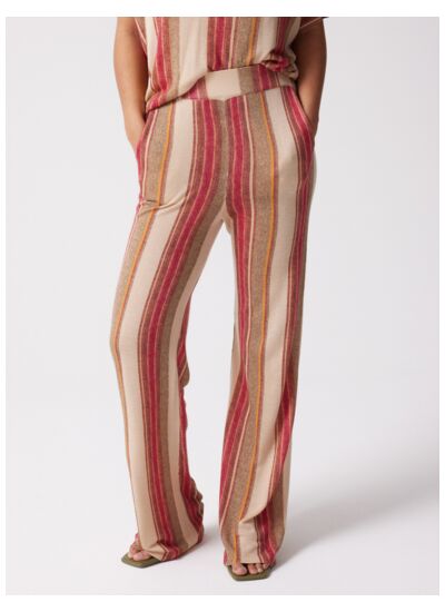 Pantalon modal cachemire Clemy SUNSET_STRIPE