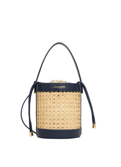 Sac seau A lacets coulissants M Cannage Rotin
