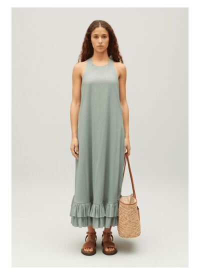 Robe midi volants