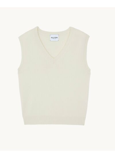 Pull Elin Pull cachemire col v sans manches femme