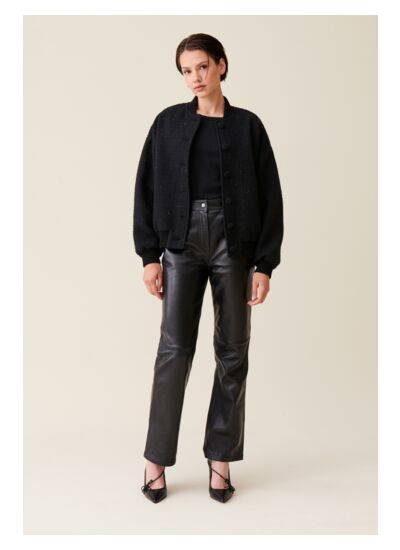 Bomber tweed noir