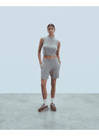 Pull Sans Manche Perles à L'encolure