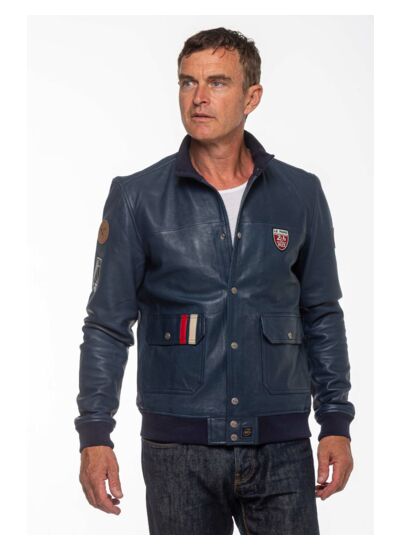 Blouson cuir 24 H LE MANS noir