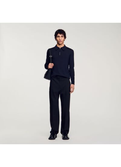 Pull polo en maille