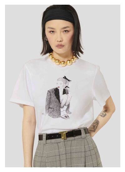 T-Shirt Taragirl-Blanc en Coton