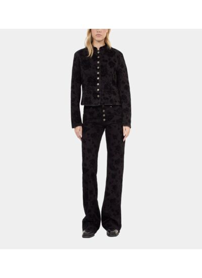 Veste En Denim Noir Femme